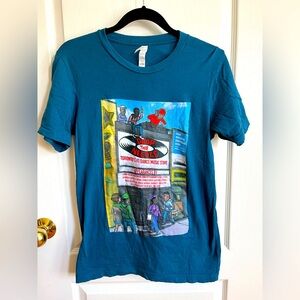 Drop the Needle tee, size S, celebrating iconic Toronto shop Play De Record